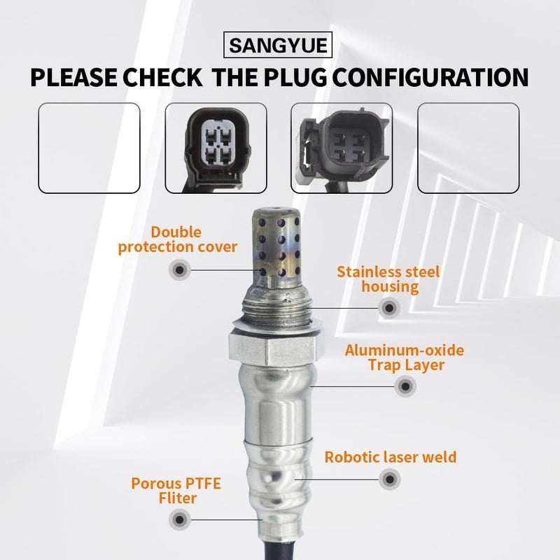 Sangyue 2X Oxygen O2 Sensor for 2007-2008 Honda Fit 1.5L Upstream + Downstream - Image 2